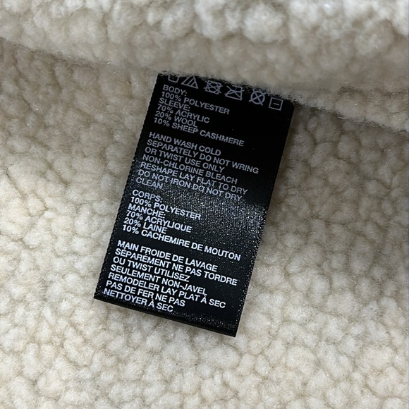 BDG Mixed Media Wool Sheep Cashmere Lining and Trim - S - Picture 10 of 13